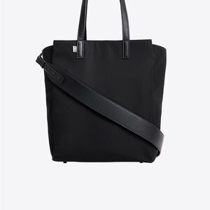 Black Leather Tote Bag